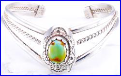 Navajo LJM Turquoise 925 Sterling Silver. 79 Wide Cuff Bracelet Vintage Navajo LJM Turquoise 925 Sterling Silver. 79 Wide Cuff Bracelet Vintage