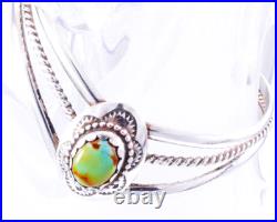 Navajo LJM Turquoise 925 Sterling Silver. 79 Wide Cuff Bracelet Vintage