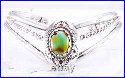 Navajo LJM Turquoise 925 Sterling Silver. 79 Wide Cuff Bracelet Vintage