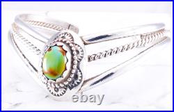 Navajo LJM Turquoise 925 Sterling Silver. 79 Wide Cuff Bracelet Vintage