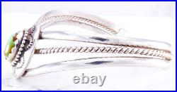 Navajo LJM Turquoise 925 Sterling Silver. 79 Wide Cuff Bracelet Vintage
