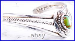 Navajo LJM Turquoise 925 Sterling Silver. 79 Wide Cuff Bracelet Vintage