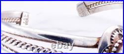 Navajo LJM Turquoise 925 Sterling Silver. 79 Wide Cuff Bracelet Vintage