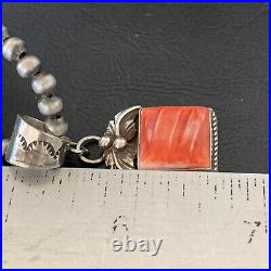 Navajo Native American Sterling Silver SPINY OYSTER Necklace Pendant Gift 10916