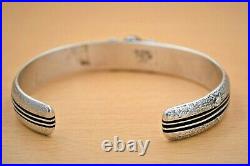 Navajo Old Pawn Sterling Silver Natural Spiny Oyster Turquoise Cuff Bracelet