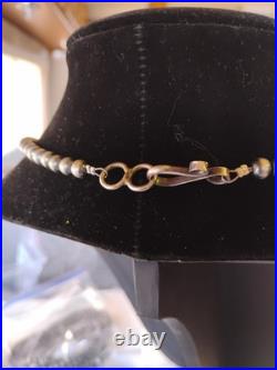 Navajo Oxidized Beaded Sterling Silver Necklace, Approx. 4 mm Beads 20inches