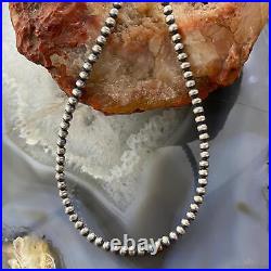 Navajo Pearl Beads 3 mm Sterling Silver 20 Necklace For Women