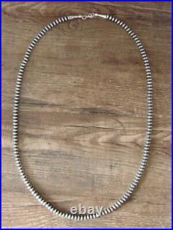 Navajo Pearl Sterling Silver Saucer Bead Hand Strung 26 Necklace Jake