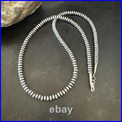 Navajo Pearl Sterling Silver Saucer Bead Hand Strung 5mm 20 Necklace 60520