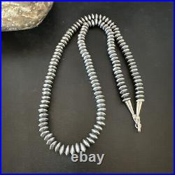 Navajo Pearl Sterling Silver Saucer Bead Hand Strung 7mm 20 Necklace 60720