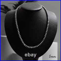 Navajo Pearl Style Sterling Silver Necklace Hand Strung 5mm 20 Navajo Pearl Style Sterling Silver Necklace Hand Strung 5mm 20