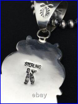 Navajo Pearls Purple Spiny Oyster Pendant Necklace Sterling Silver 4815