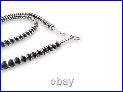 Navajo Pearls Sterling Silver Rondelles Saucer Flat Bead Necklace 4mm 28 60428 Navajo Pearls Sterling Silver Rondelles Saucer Flat Bead Necklace 4mm 28 60428