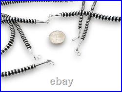 Navajo Pearls Sterling Silver Rondelles Saucer Flat Bead Necklace 4mm 28 60428 Navajo Pearls Sterling Silver Rondelles Saucer Flat Bead Necklace 4mm 28 60428