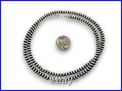 Navajo Pearls Sterling Silver Rondelles Saucer Flat Bead Necklace 4mm 28 60428 Navajo Pearls Sterling Silver Rondelles Saucer Flat Bead Necklace 4mm 28 60428