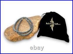 Navajo Pearls Sterling Silver Rondelles Saucer Flat Bead Necklace 5mm 18 60518