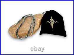 Navajo Pearls Sterling Silver Rondelles Saucer Flat Bead Necklace 6mm 18 60618