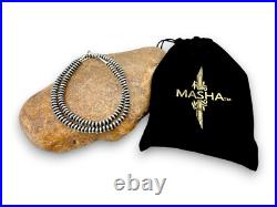 Navajo Pearls Sterling Silver Rondelles Saucer Flat Bead Necklace 6mm 18 60618