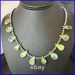 Navajo Pearls Sterling Silver Royston Turquoise 20 Necklace 00484 Navajo Pearls Sterling Silver Royston Turquoise 20 Necklace 00484