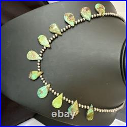 Navajo Pearls Sterling Silver Royston Turquoise 20 Necklace 00484