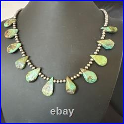 Navajo Pearls Sterling Silver Royston Turquoise 20 Necklace 00484