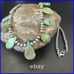 Navajo Pearls Sterling Silver Royston Turquoise 20 Necklace 00484 Navajo Pearls Sterling Silver Royston Turquoise 20 Necklace 00484