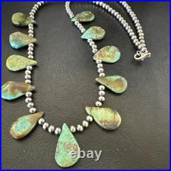 Navajo Pearls Sterling Silver Royston Turquoise 20 Necklace 00484