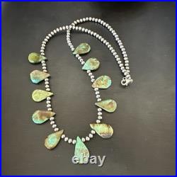 Navajo Pearls Sterling Silver Royston Turquoise 20 Necklace 00484