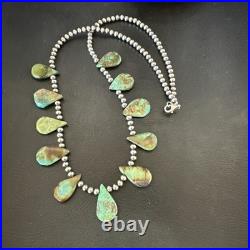 Navajo Pearls Sterling Silver Royston Turquoise 20 Necklace 00484