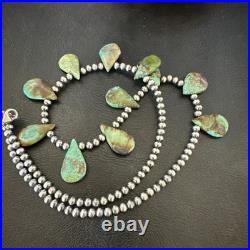 Navajo Pearls Sterling Silver Royston Turquoise 20 Necklace 00484