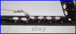 Navajo Pink Conch Shell Lariat Necklace Earrings Set Sterling Silver H. Begay