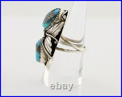 Navajo Ring 925 Silver Morenci Turquoise Native American Artist C. 80's