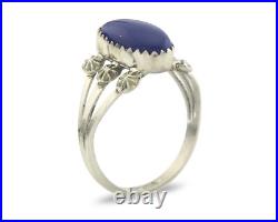 Navajo Ring 925 Sterling Natural Lapis Handmade Native Artist C. 80's Navajo Ring 925 Sterling Natural Lapis Handmade Native Artist C. 80's