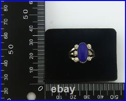 Navajo Ring 925 Sterling Natural Lapis Handmade Native Artist C. 80's Navajo Ring 925 Sterling Natural Lapis Handmade Native Artist C. 80's