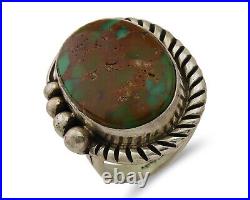 Navajo Ring 925 Sterling Silver Natural Turquoise Signed Mike Begay C. 80's