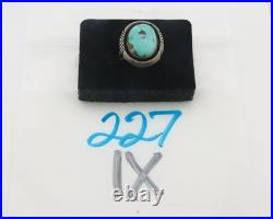 Navajo Ring Sterling Silver Turquoise Signed Sunrise Size 6.25