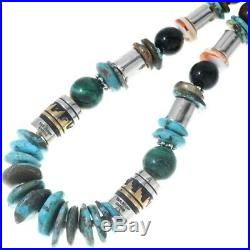 Navajo Rose & Tommy Singer TURQUOISE Multi-Gems 21 Treasure Necklace Jewelry