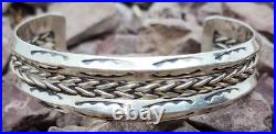 Navajo Stamped Sterling Silver Cuff Bracelet