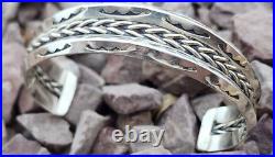 Navajo Stamped Sterling Silver Cuff Bracelet