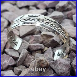Navajo Stamped Sterling Silver Cuff Bracelet