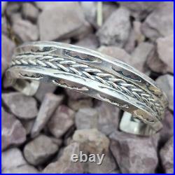 Navajo Stamped Sterling Silver Cuff Bracelet