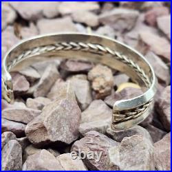 Navajo Stamped Sterling Silver Cuff Bracelet