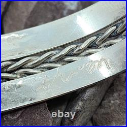 Navajo Stamped Sterling Silver Cuff Bracelet