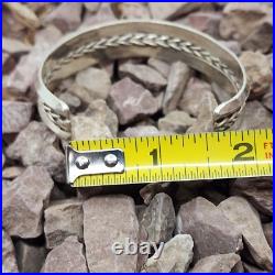 Navajo Stamped Sterling Silver Cuff Bracelet