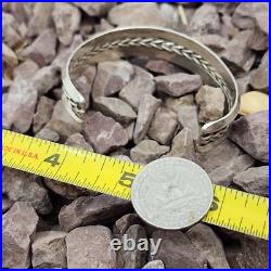 Navajo Stamped Sterling Silver Cuff Bracelet