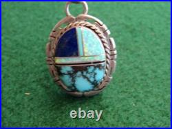 Navajo Sterling SIlver Necklace Artist Signed JP Beautiful Pendant 13.6 Grams