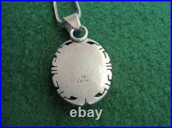 Navajo Sterling SIlver Necklace Artist Signed JP Beautiful Pendant 13.6 Grams