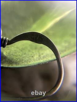 Navajo Sterling Silver 925 Crescent Leaf & Mother Of Pearl Dangle Earrings