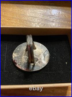 Navajo Sterling Silver Buffalo Indian Head Nickel Ring Primitive