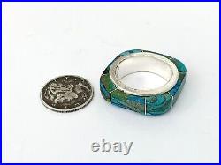 Navajo Sterling Silver Calsilica Robert Livingston Native American Size 7 Ring
